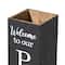 Glitzhome® 30" Black Wood Boxed Welcome Porch Sign